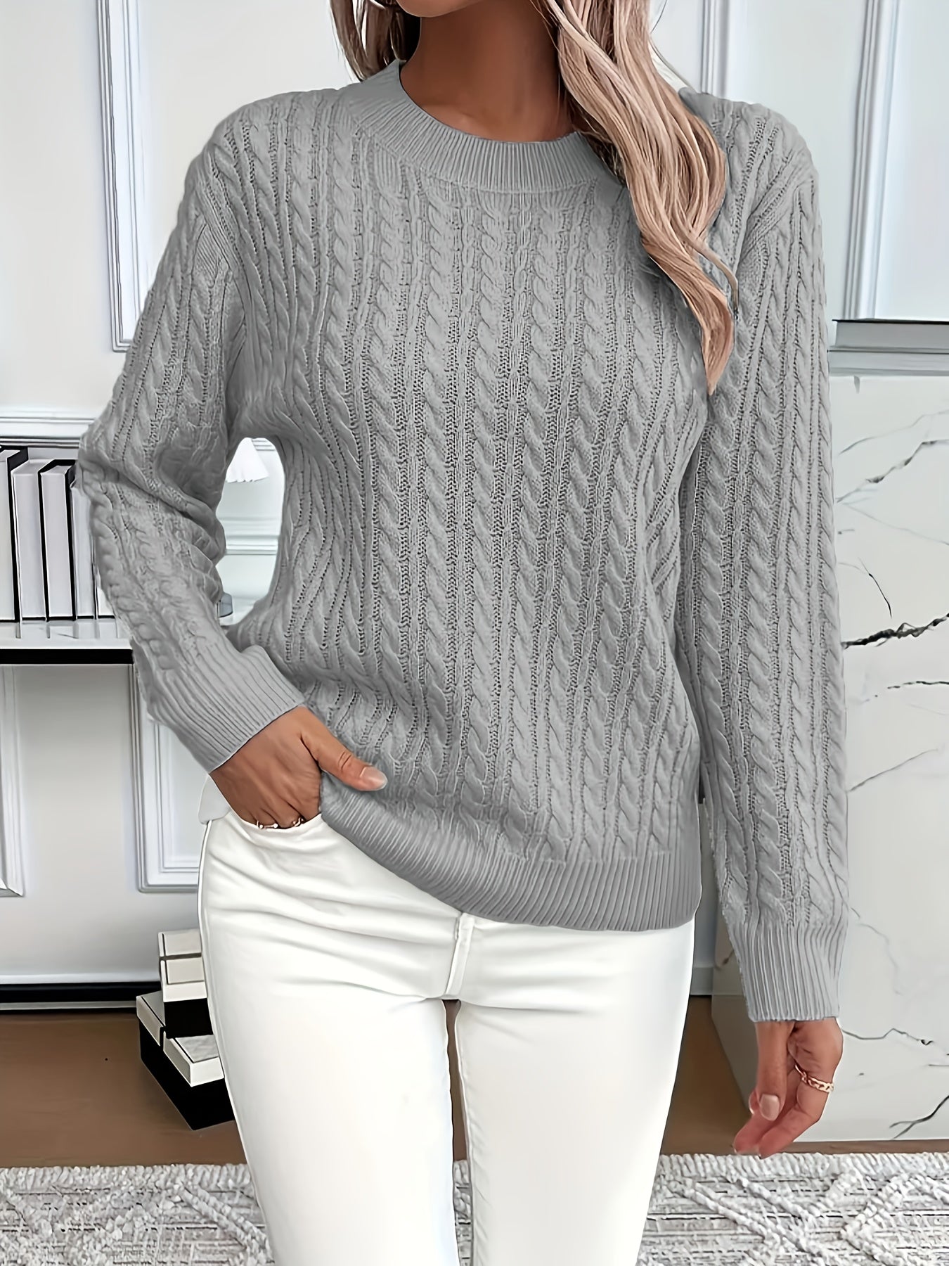 Classic Fit Knit Crew Neck Sweater
