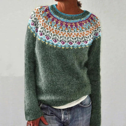 Women's Floral Sweater Bright Colors