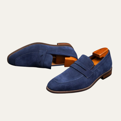 Men's Suede Penny Loafers Comfort Brown