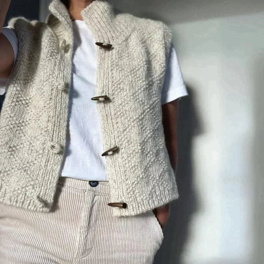 Evy Women's Wool Cardigan Button Front