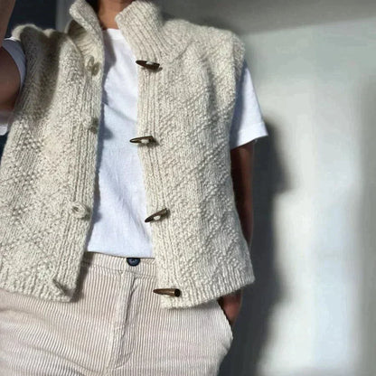Evy Women's Wool Cardigan Button Front
