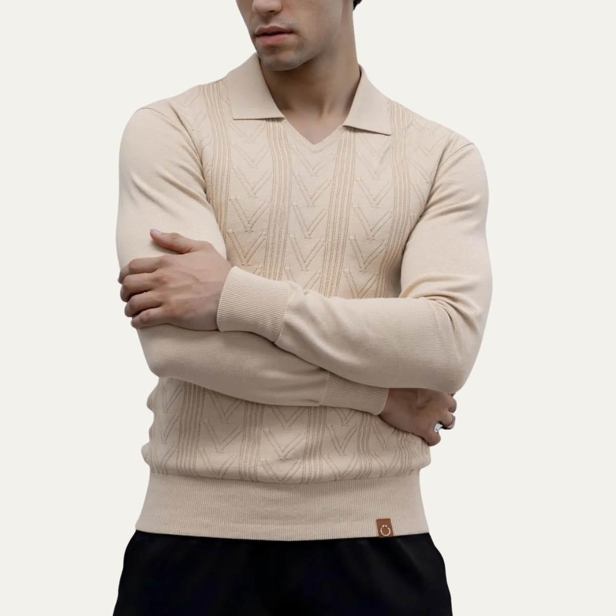 Men's Knit Polo Sweater Casual