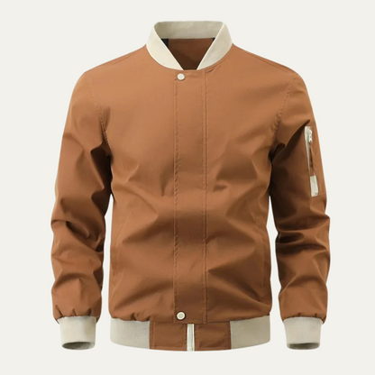 Men's Casual Zip Up Bomber Jacket - VibreMode