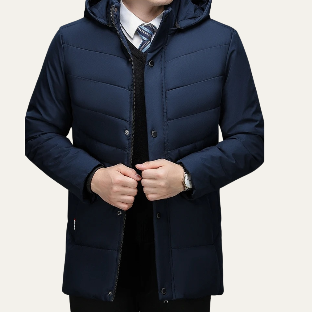 Men's Winter Hooded Puffer Jacket Warm