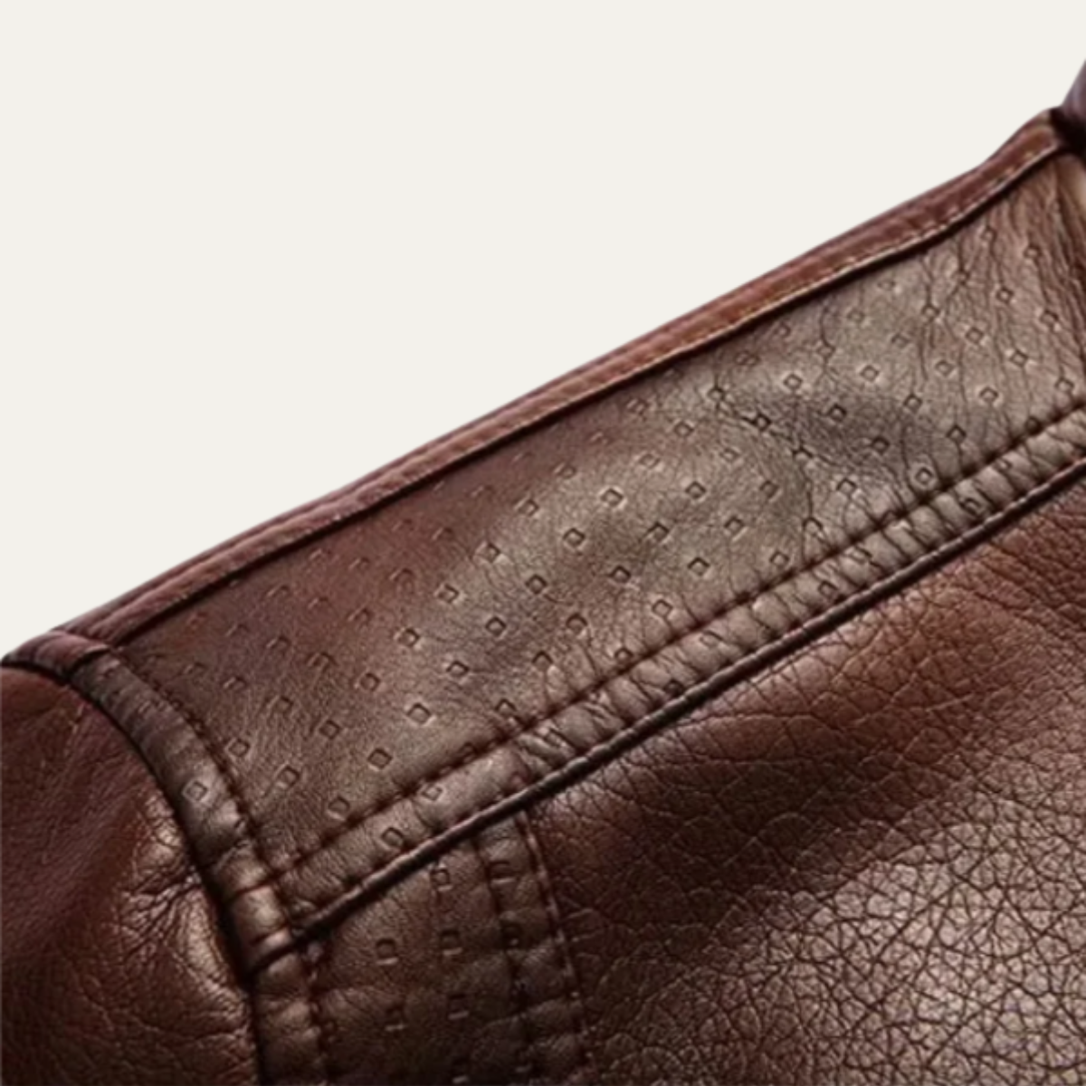 Men's Leather Winter Coat Warm Fleece Lining
