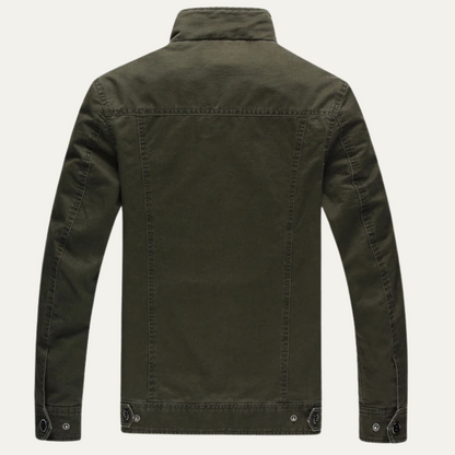 Men's Cotton Cargo Jacket With Pockets