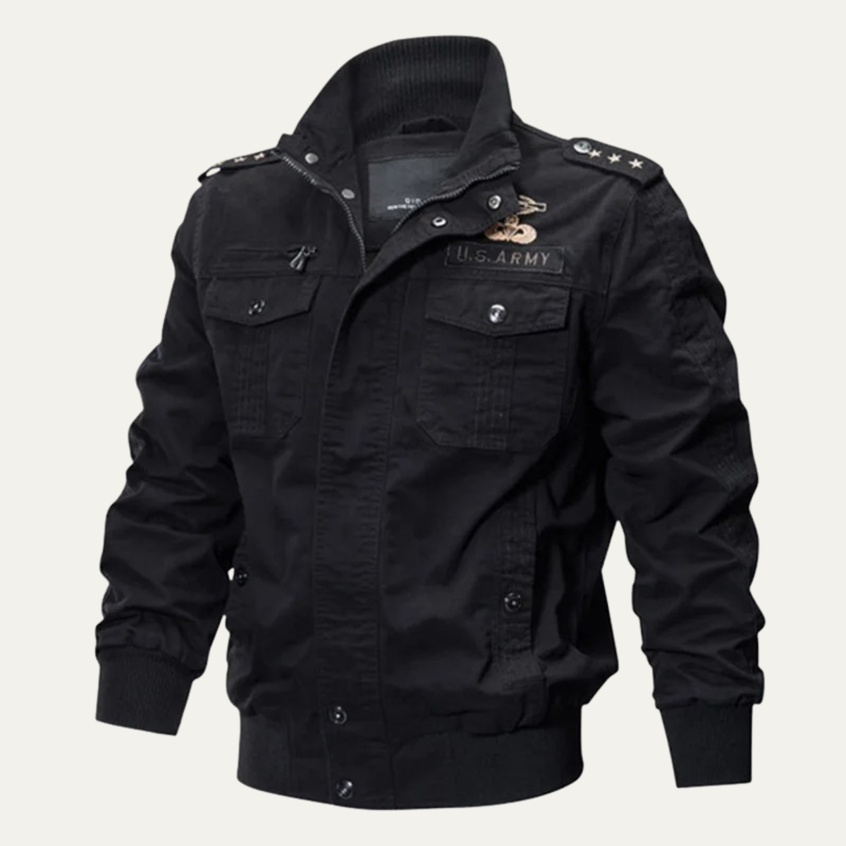 Men's Military Bomber Jacket Windproof Multi-Pocket - VibreMode
