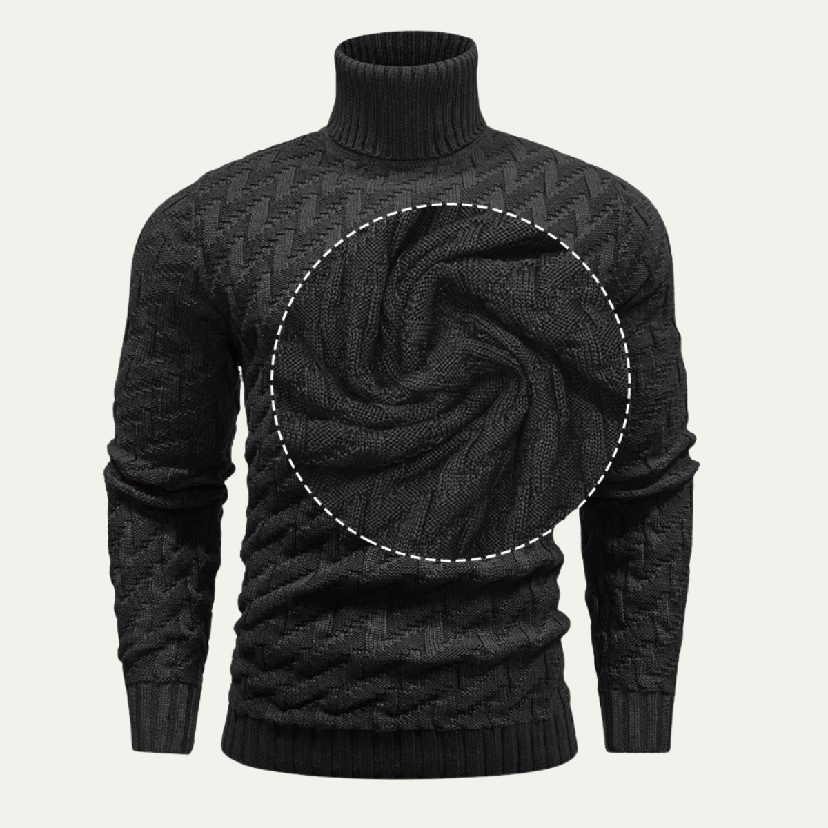 Men's Turtleneck Sweater Warm Knit Winter