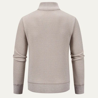 Men's Knit Zip Cardigan With Pockets