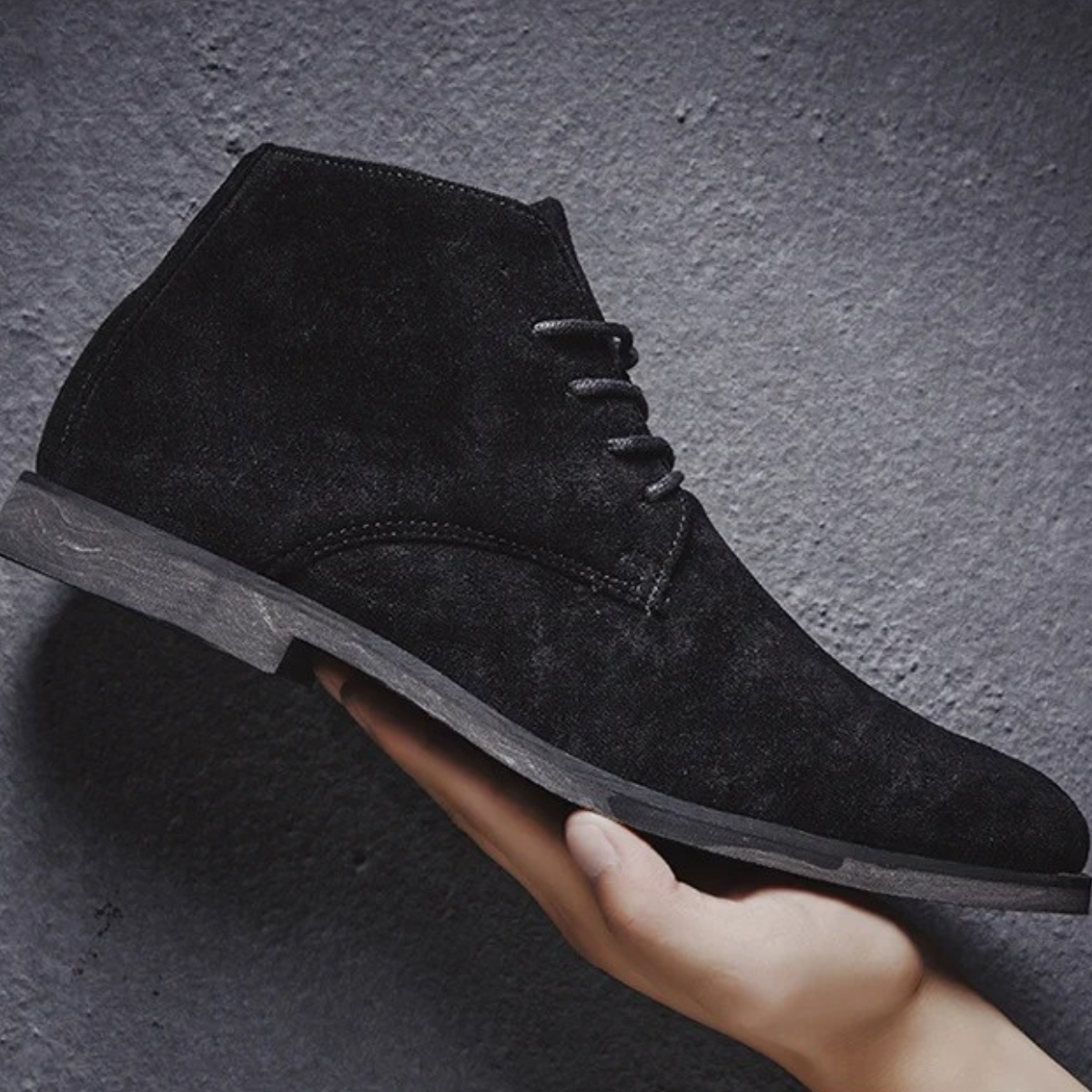 Men's Suede Ankle Boots Lace Up Casual Brown