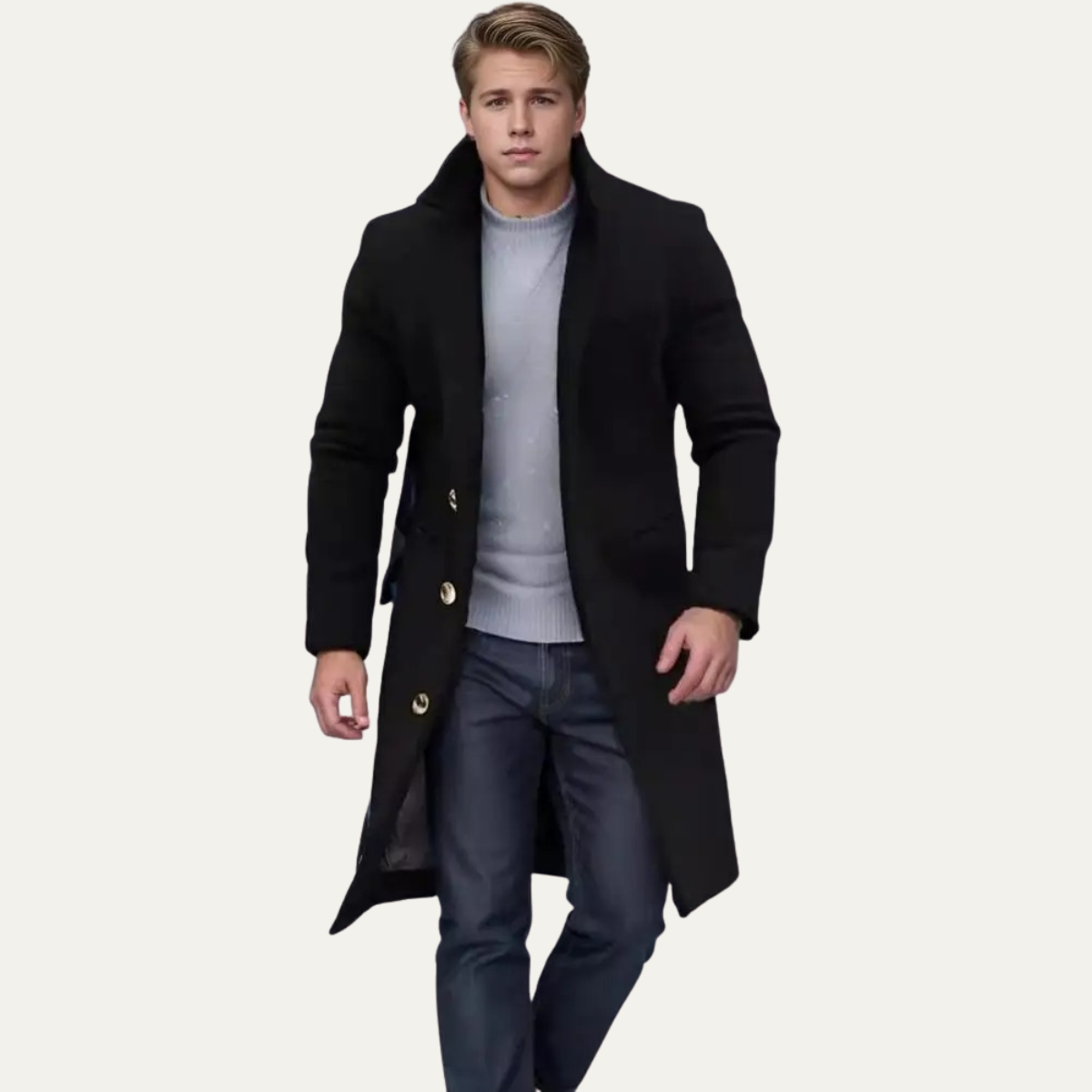 Men's Wool Blend Overcoat
