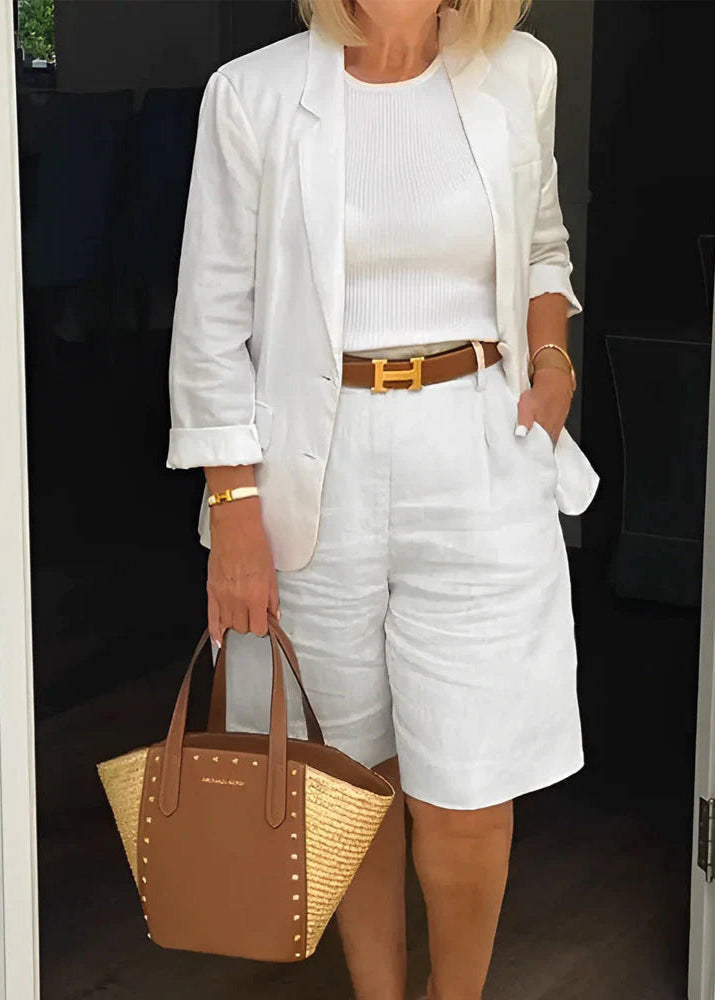 Women's Blazer Jacket And Shorts Set - VibreMode