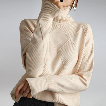 Women's Turtleneck Sweater Soft Knit Classic
