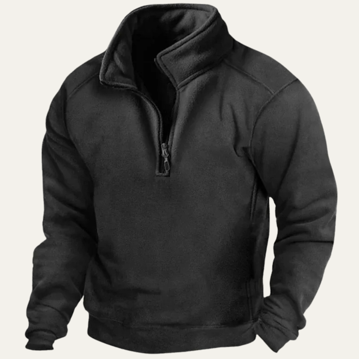 Men's Tactical Wool Sweater Half Zip Fleece Pullover