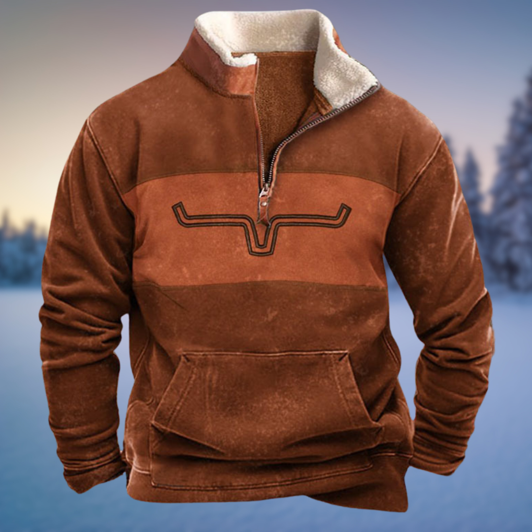 Warm Mens Cozy Western Sweatshirt