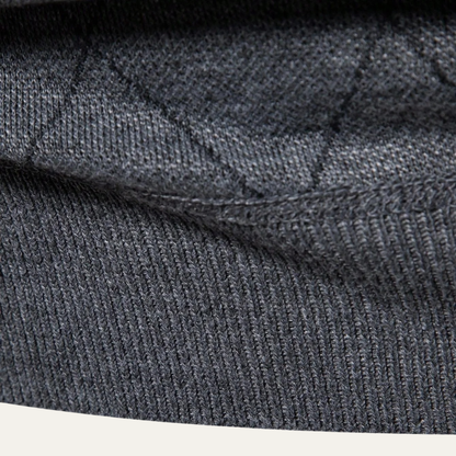 Men's Half Zip Knit Sweater Gray