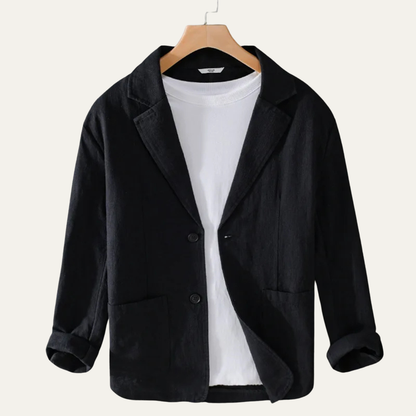 Men's Solid Linen Blazer