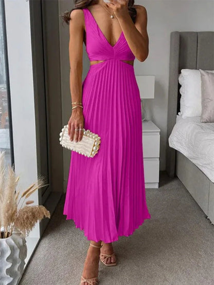 Women's Sleeveless Open Back Dress
