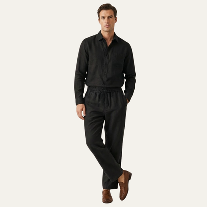 Men's Linen Oversized Shirt And Pants Set