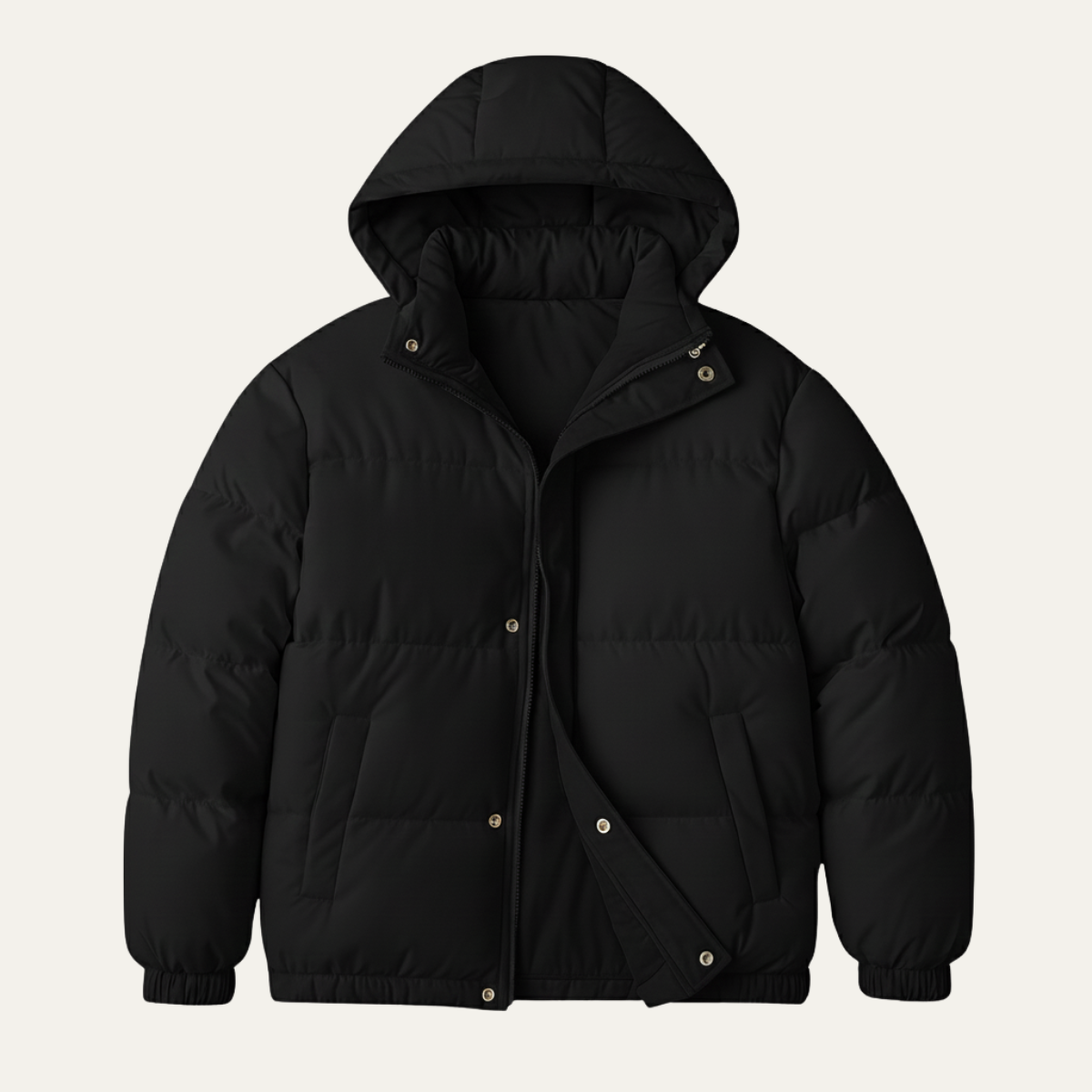 Men's Quilted Puffer Hooded Winter Jacket