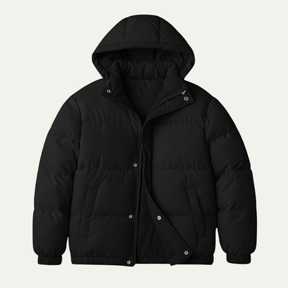 Men's Quilted Puffer Hooded Winter Jacket