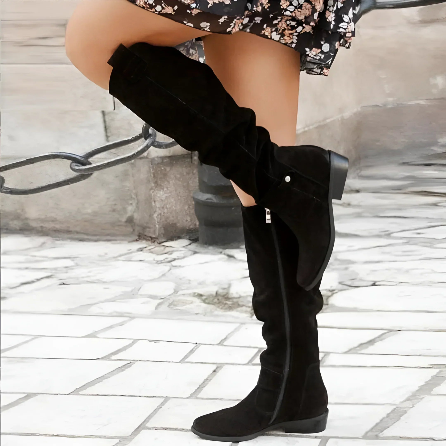 Women's Suede Knee High Boots