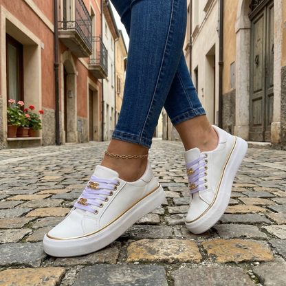 Women’s Platform Sneakers Lace Up Casual Fashion Shoes