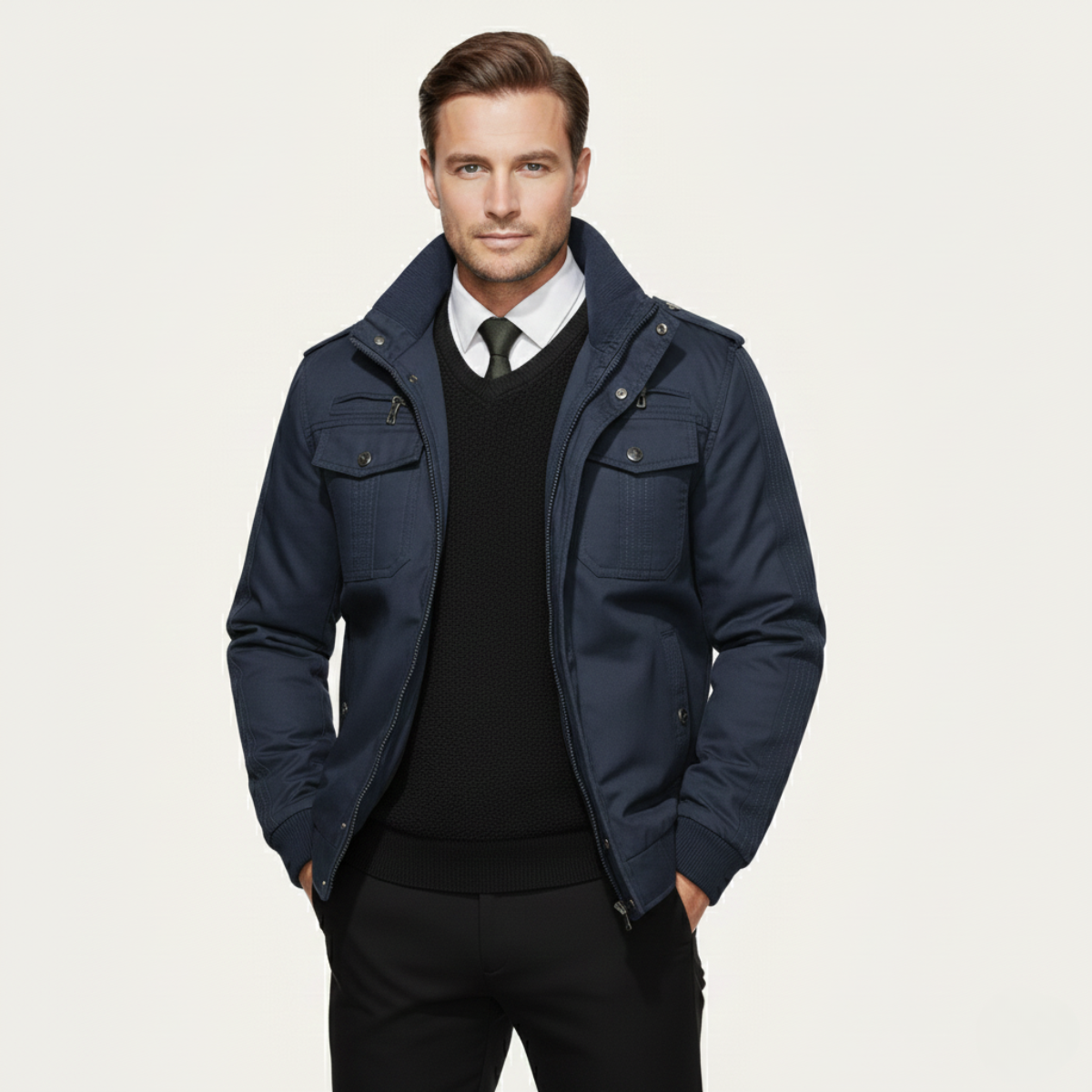 Macerata Men's Thermal Zip-Up Fleece Jacket
