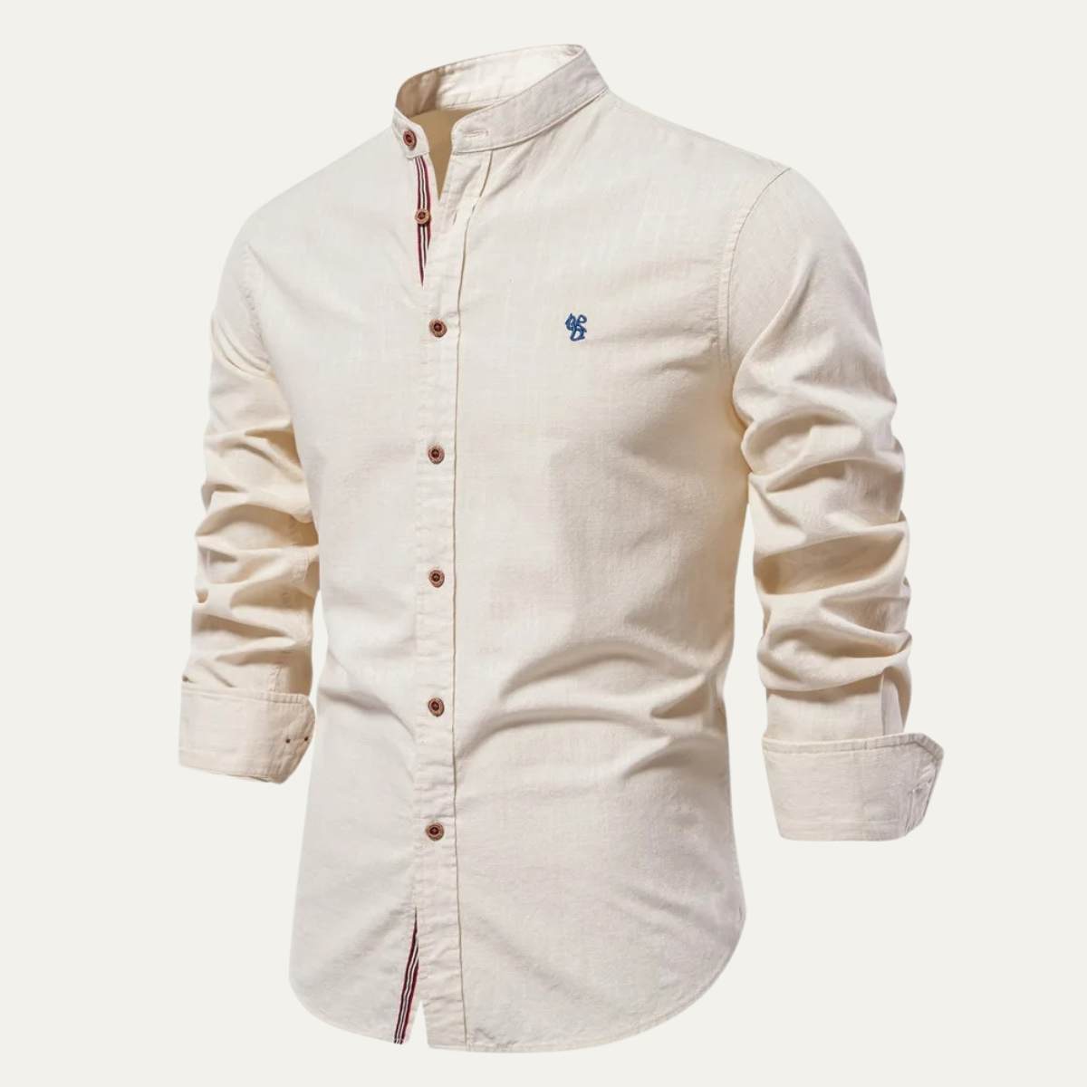 Men's Mandarin Collar Casual Button Shirt