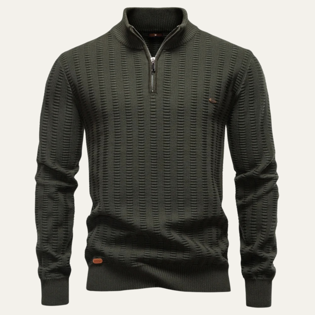 Men's Quarter Zip Winter Sweater