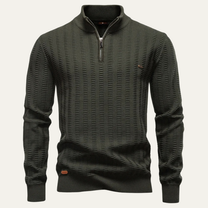 Men's Quarter Zip Winter Sweater