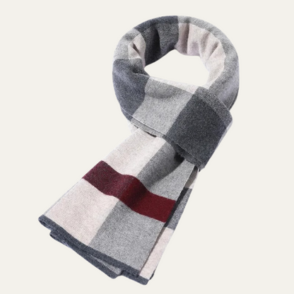 Men's Classic Plaid Scarf Wool Knit