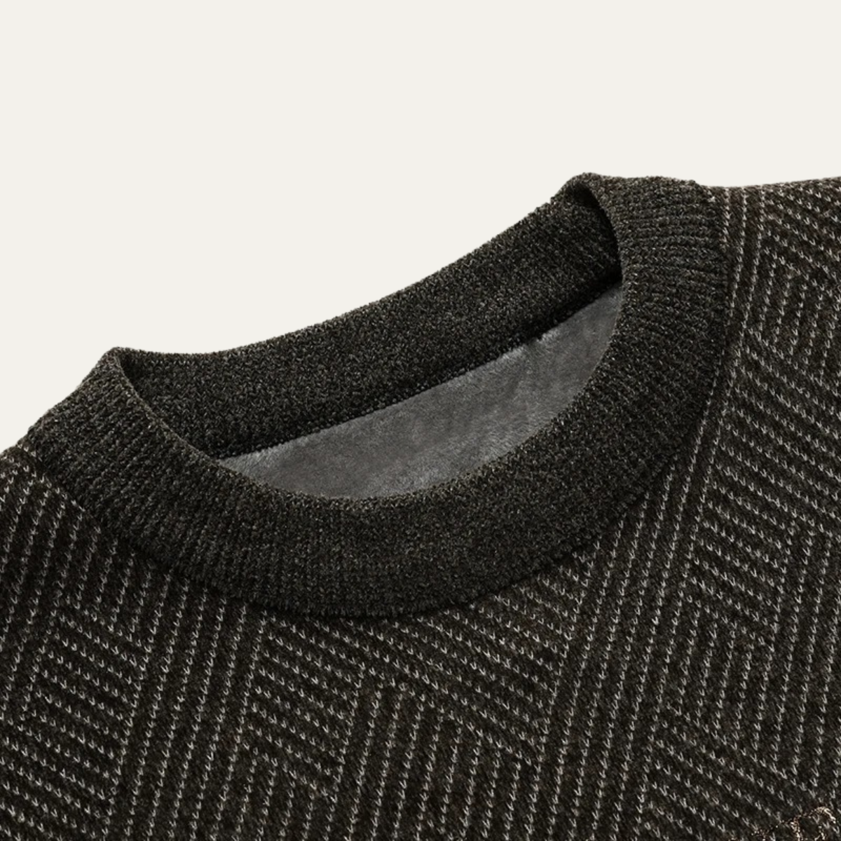 Men's Fleece Lined Winter Sweater