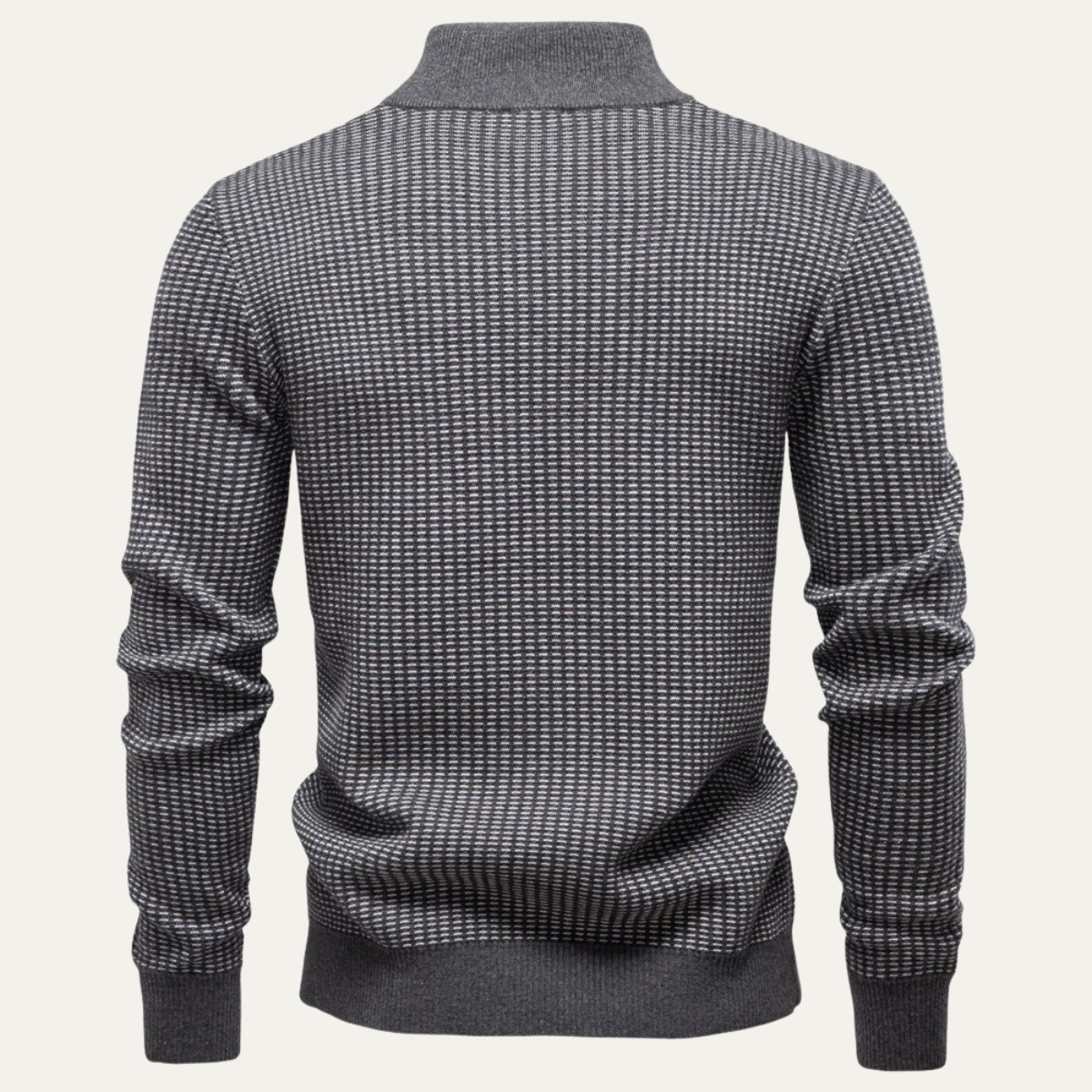 Men's Knitted Quarter Zip Sweater