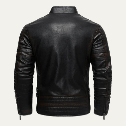 Men's Leather Jacket Shearling Lined Brown