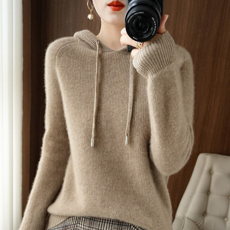 Women's Knit Hoodie Comfortable