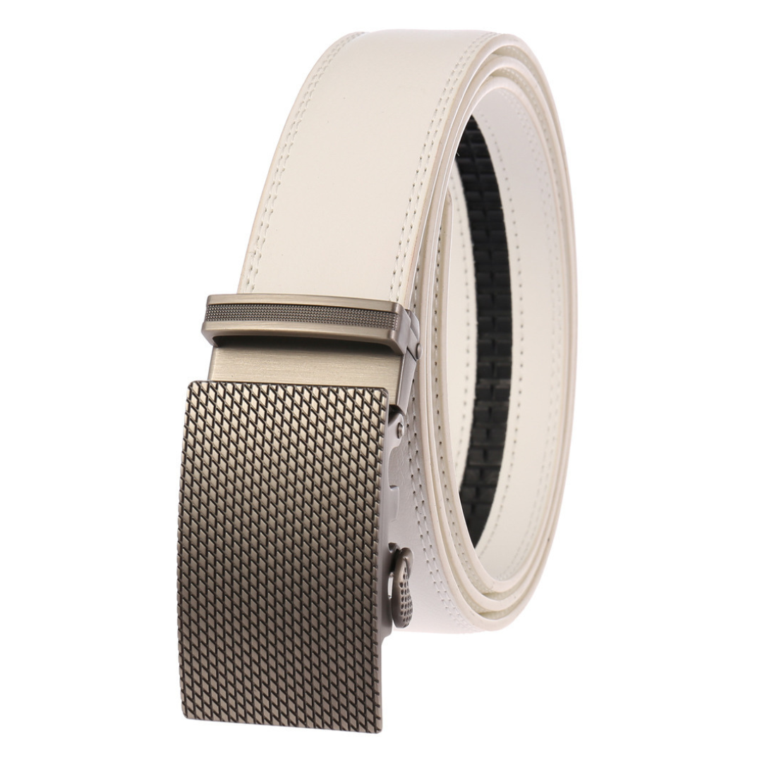 Adjustable Fit Belt with Textured Buckle for Men – Stylish & Durable Caliboot
