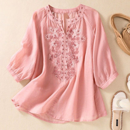Soft Breathable Linen Cotton Top