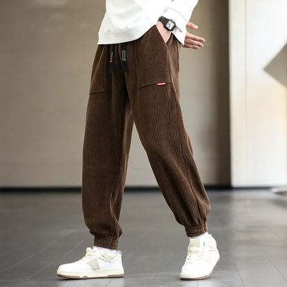 Men's Jogger Pants Ribbed Cuff Hem