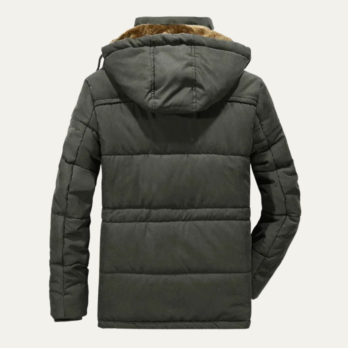 Men's Thick Hooded Parka Coat Fur Lined Warm