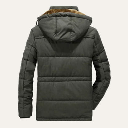 Men's Thick Hooded Parka Coat Fur Lined Warm