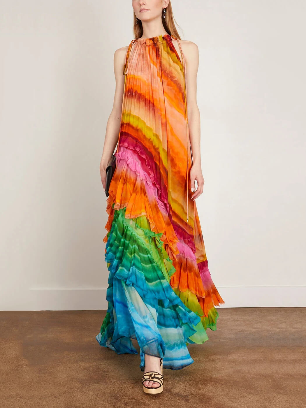 Women's Ruffle Maxi Dress Vibrant