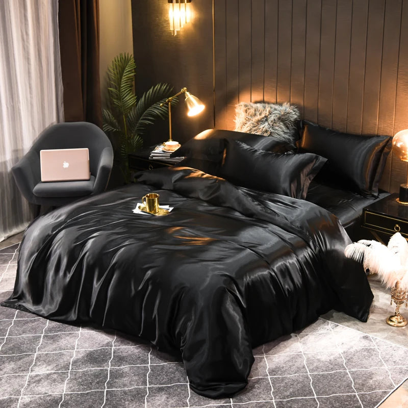 Satin Bedding Set Soft Elegant Design