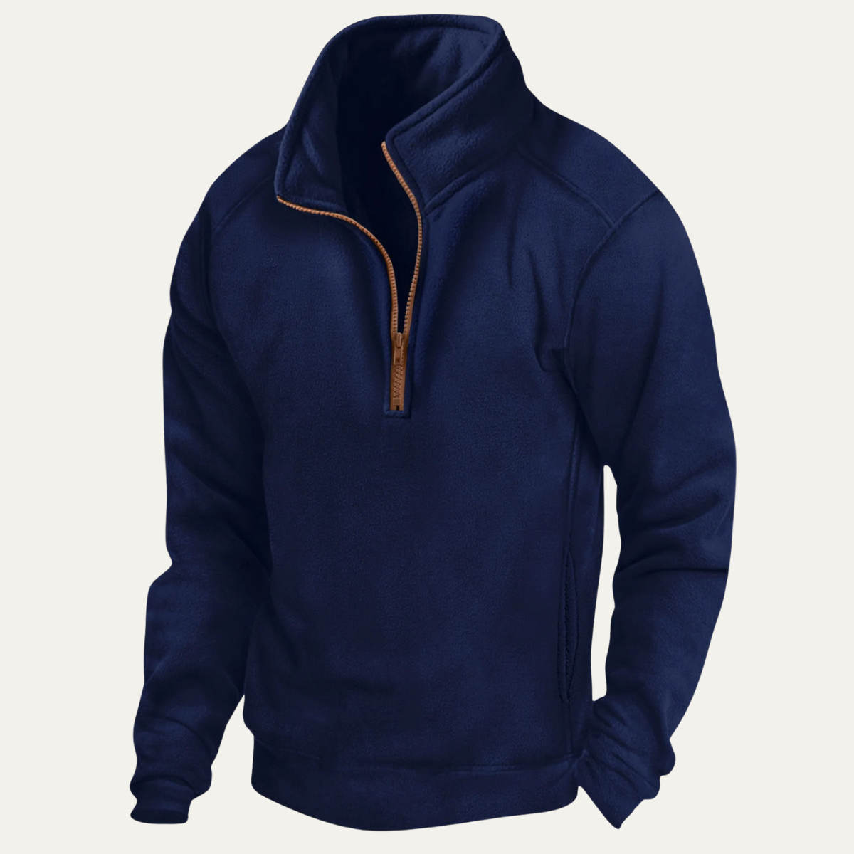 Men's Tactical Fleece Sweater Quarter Zip Stand Collar
