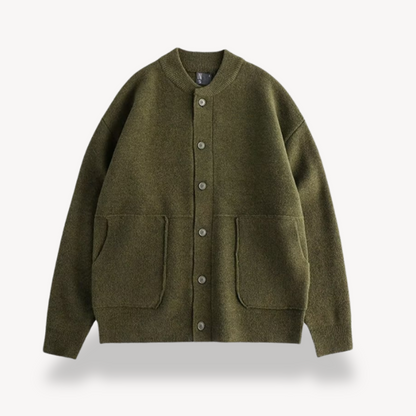 Men's Wool Cardigan Button Front