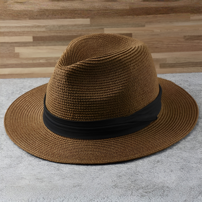Panama Hat Handwoven Straw Natural