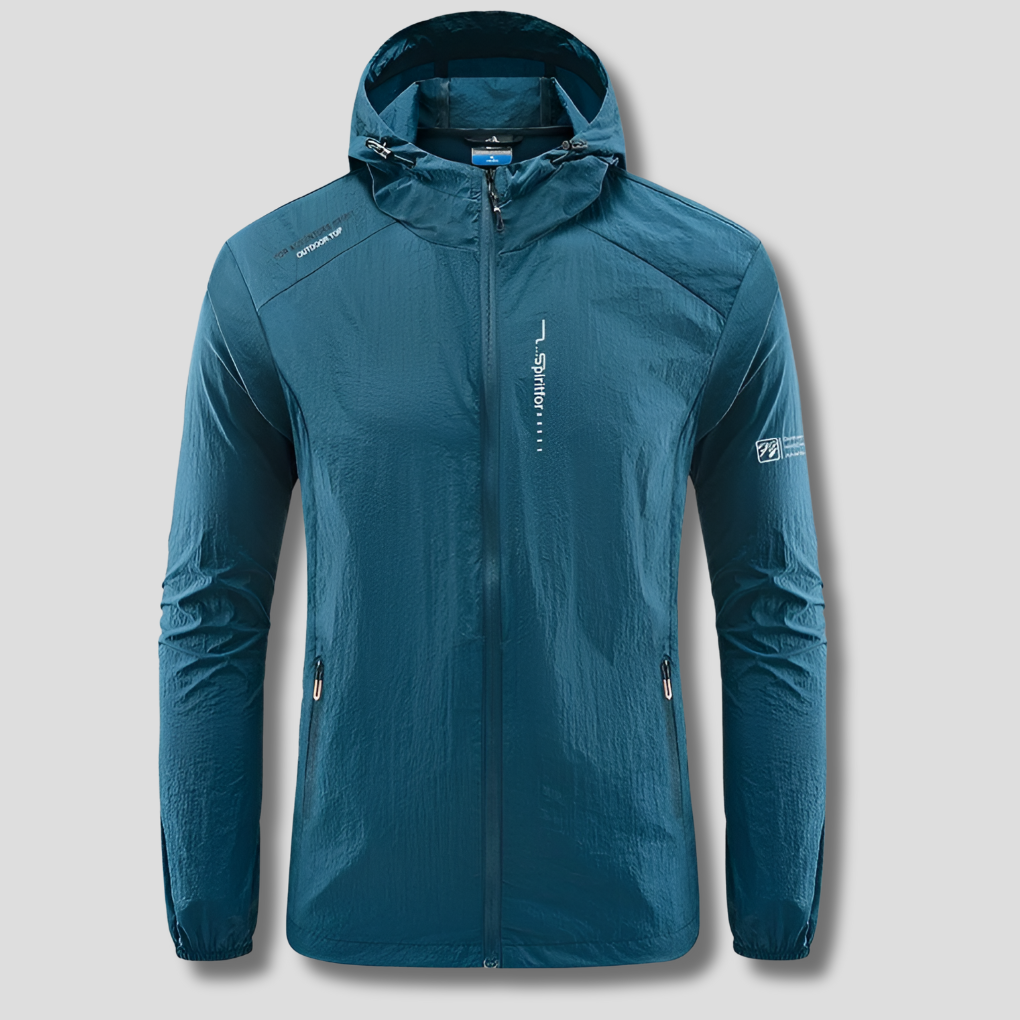Men's Hooded Summer Jacket Lightweight Windproof - VibreMode