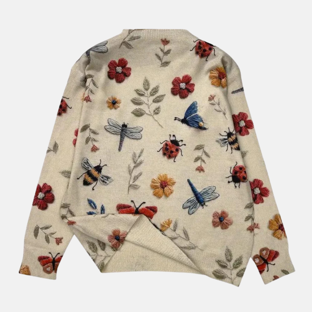 Women's 3D Flower Knit Sweater