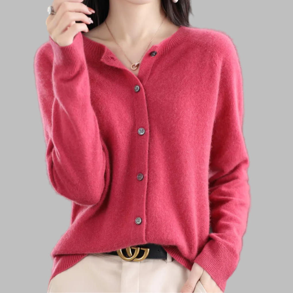 Women's Open Neck Cardigan Sweater - VibreMode