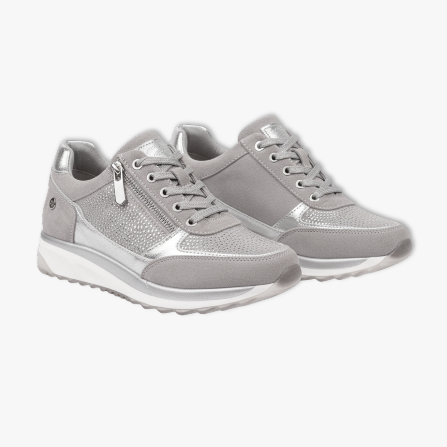 Comfortable Ladies Low Wedge Rubber Sneakers - VibreMode